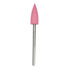 Gummifräser, rosa, geflammt, mit silbernem Schaft, G0616K