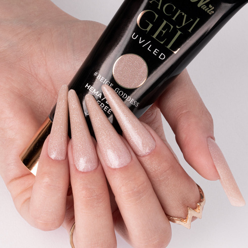 11+1gratis Akrylożel Polygel żel budujący do przedłużania AcrylGel Molly Nails HEMA/Di-HEMA Free Beige Goddess 30 ml