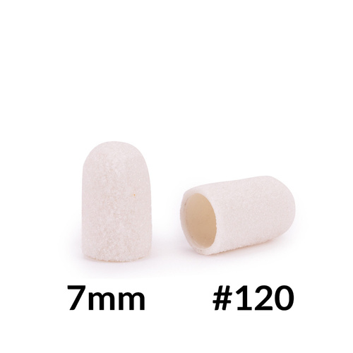 Kapturki do pedicure 7 mm gradacja 120 10 szt ABS Podo AlleMed Biały White