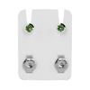 Kolczyki Studex Plus peridot w oprawie srebrne