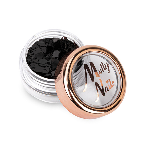 Ozdoba do paznokci kieliszki czarne Molly Nails 2g
