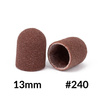 Cappucci abrasivi per pedicure con interno in cotone, 13 mm, grana 240, marroni, AlleMed, 10 pezzi