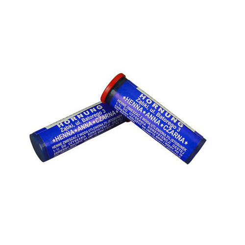 Henna powder for dyeing eyebrows and eyelashes Anna Hornung black vial 2 g