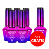 5 + 1 gratuit Vernis hybride Molly Nails Ultimate Black sans HEMA/Di-HEMA, 8 g