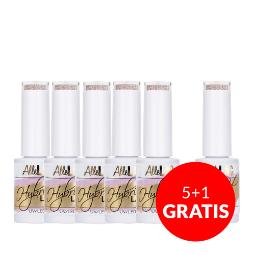 5+1 free AlleLac Bossy Girl Collection hybrid nail polish 5g No. 85
