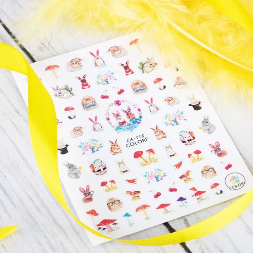 Thin self-adhesive Easter nail stickers CA-118
