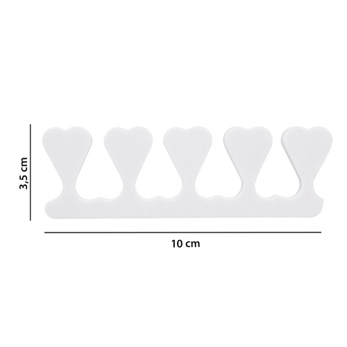 White Pedicure Separators, 200-Pack