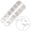 Коробка з прикрасами «бульйон» від Molly Nails, срібний, 1000 штук