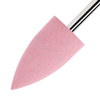 Fraise en caoutchouc rose à motif flamme, tige argentée G1020K