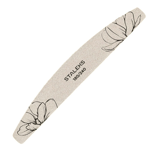 Lima mineral para uñas en forma de barquito y media luna, grano 180/240, Staleks Expert 40, 25 unidades