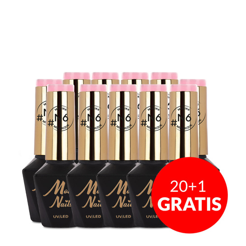 20 + 1 gratis: Molly Nails Natural Hybridlack von Monika Mielniczuk, HEMA/Di-HEMA-frei, 8 g, Nr. N6