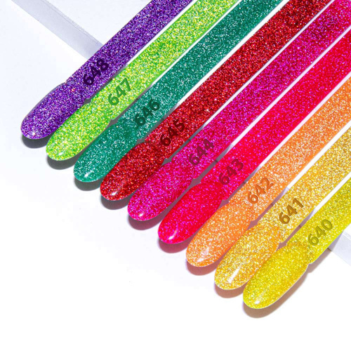 Esmalte híbrido Molly Nails Flashing Lights Neon Queen of Love sin HEMA ni Di-HEMA, 8 g, n.º 645