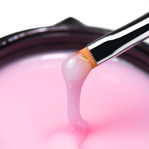 10+1 gratis Selbstnivellierendes Builder-Gel, hart, mitteldick, Molly Nails Faded Pink, HEMA/Di-HEMA-frei, 50 g