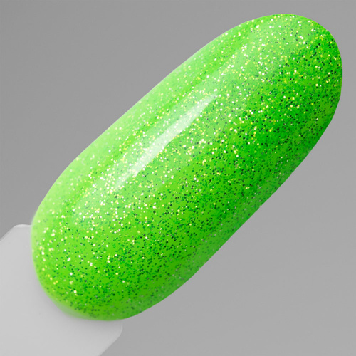 Esmalte híbrido LED/UV Gel Polish Greens Flash Glitter Green AlleLac sin HEMA/Di-HEMA, 6 g
