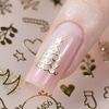 Adesivi natalizi dorati per unghie MollyNails TH-1456