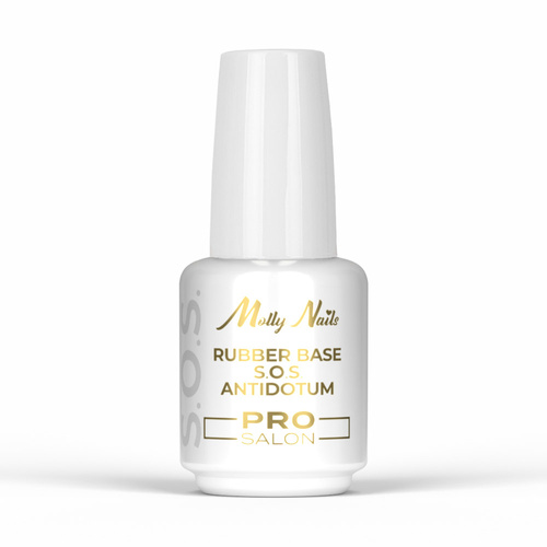Rubber base flexible nails manicure pedicure for decorations S.O.S. Antidote Pro Salon Molly Nails Clear 15g