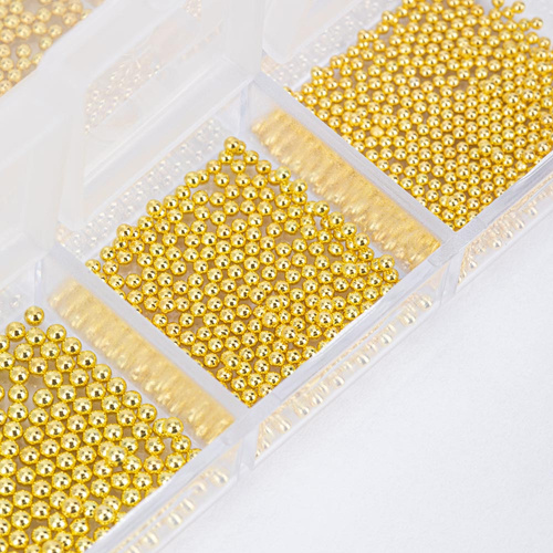 Kasetka z ozdobami bulion Molly Nails złoty gold 1000 sztuk