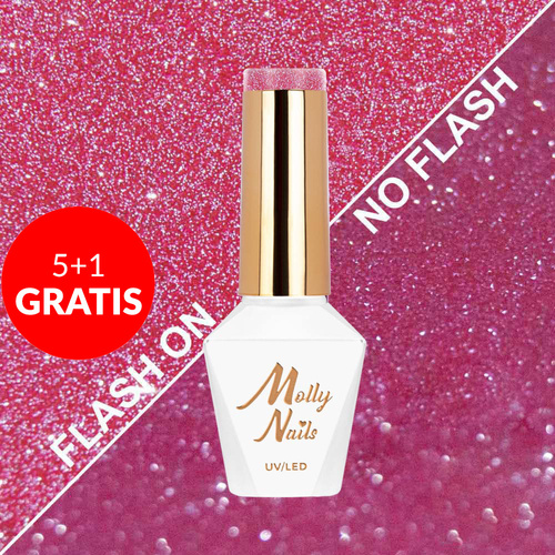 5+1 free MollyNails Duo Flashing Lights Spell On You HEMA/Di-HEMA Free hybrid nail polish 8g No. 600