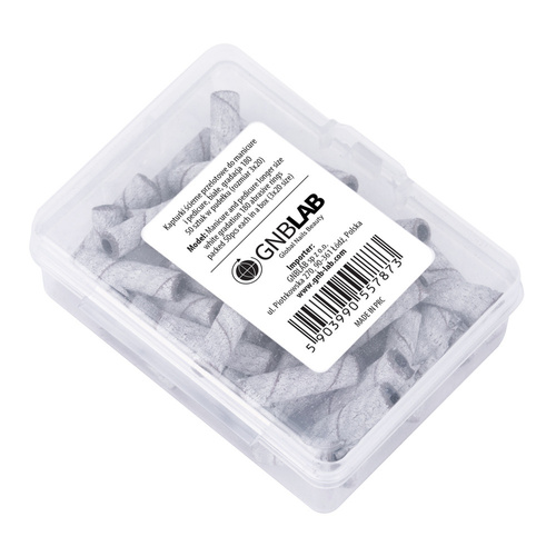 Kapturki do manicure i pedicure mandrele nakładki ścierne long cylinder 3mm gradacja 180 białe 50 szt.