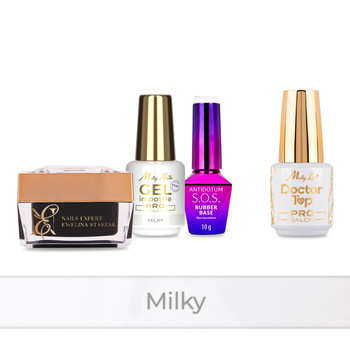 PRO MATCH SYSTEM 3+1 Milky: 3x żele 15g: Jelly&SelfLeveling&Gel in bottle+Doctor Top 10g GRATIS