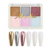 Nagellackpulver mit Spiegeleffekt, 6er-Set Molly Nails Nr. 1
