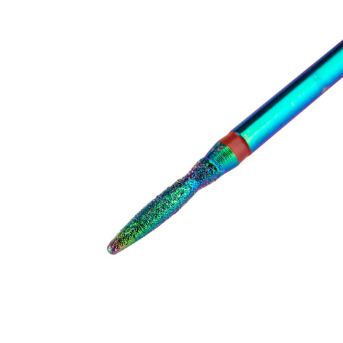 Frez diamentowy Unicorn tęczowy łezka wąska czerwony Nr 31