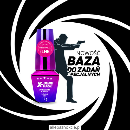 10+1gratis Baza wcierka baza zwiększająca przyczepność manicure pedicure X-Bond Base Molly Nails HEMA/Di-HEMA Free Clear 10g