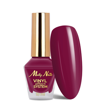 Klasyczny lakier STEP 2: Color Lacquer Vinyl Effect System MollyNails Fuchsia 10 ml