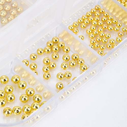 Kasetka z ozdobami bulion Molly Nails złoty gold 1000 sztuk