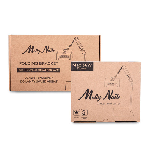 Дзеркальна лампа UV/LED 36 Вт Molly Nails для педикюру зі штативом, біла, V10, довжина кабелю 3 м