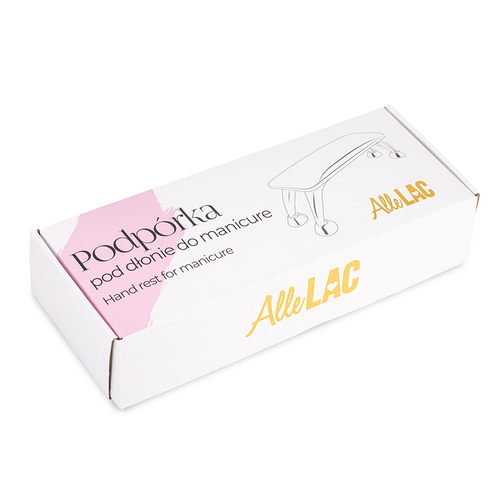 Podpórka do manicure na srebrnych nóżkach AlleLac różowa