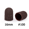 Schleifkappen für die Pediküre mit Baumwollkern, 16 mm, Körnung 100, braun, AlleMed, 10 Stück