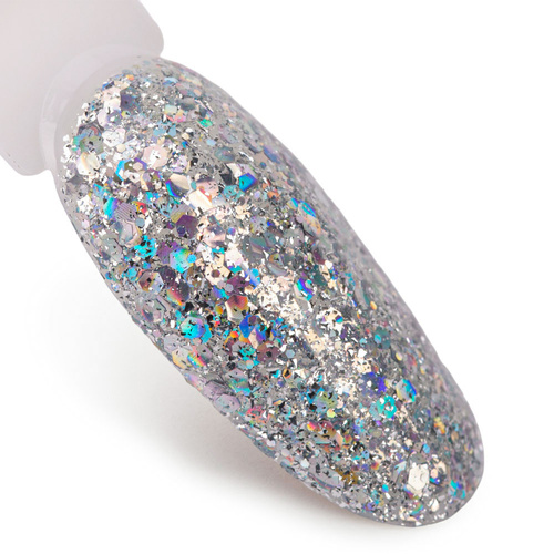 5+1gratis Lakier hybrydowy brokatowy MollyLac Born To Glow Aspire 10 g Nr 573
