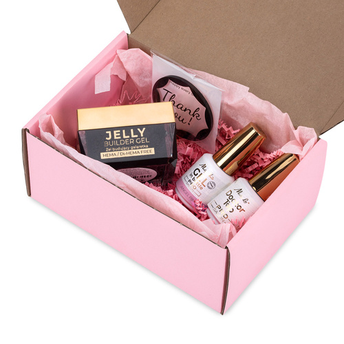 Molly Nails PRO MATCH SYSTEM 2+1 Angel Pink: 2 geles de construcción + Doctor Top 15 g