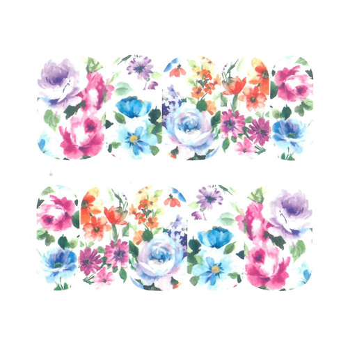 Adesivi acquosi per unghie fiori A-1373