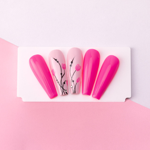 5+1gratis Lakier hybrydowy Molly Nails Fancy Fashion Splash Of Pink Neon HEMA/Di-HEMA Free 8g Nr 332