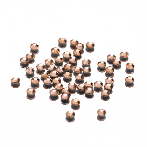 Strass en verre pour ongles SS3 Light Peach, environ 50 pièces.