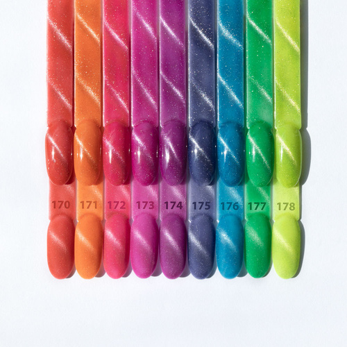 5 + 1 gratuit : Vernis hybride Molly Nails Neon Flashy Cat Eye sans HEMA, 8 g, n° 176