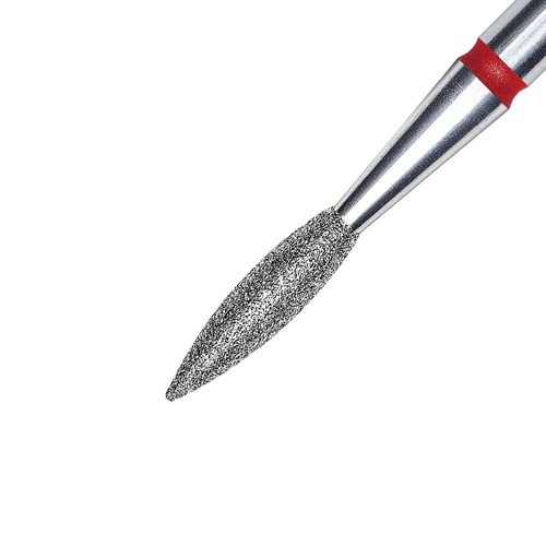 Frez diamentowy płomyk ostry czerwony Staleks Expert 2,1/8mm