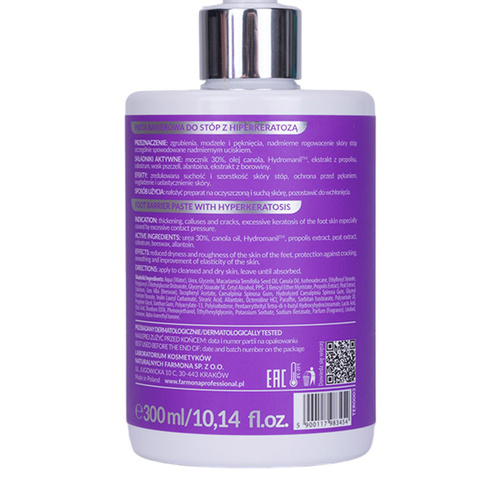 Pasta barierowa do stóp z hiperkeratozą Farmona Professional Podologic Therapy 300ml