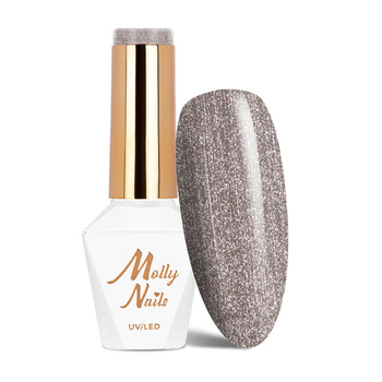 Lakier hybrydowy Molly Nails Story Time Let it Snow HEMA/Di-HEMA Free 8g Nr 627