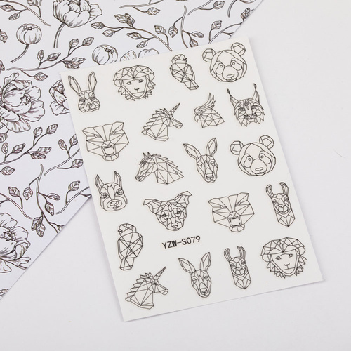 Adhesivos para uñas con motivos de animales YZW-S079