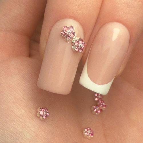 Adornos para uñas con flores en 3D Molly Nails K1123, 10 unidades