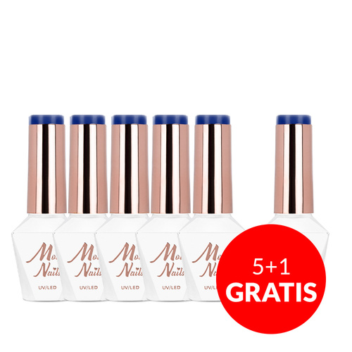 5+1gratis Lakier hybrydowy LED/UV Gel Polish The Trend Edit Nr 306 Deep Navy MollyNails HEMA/Di-HEMA Free 8g+ Wzornik Blues GRATIS