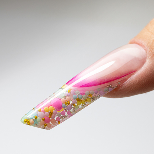 Perles colorées pour la décoration des ongles, assortiment en coffret