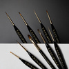 Pędzelek do zdobień Liner long czarny długość włosa 9mm Laskovska Brushes