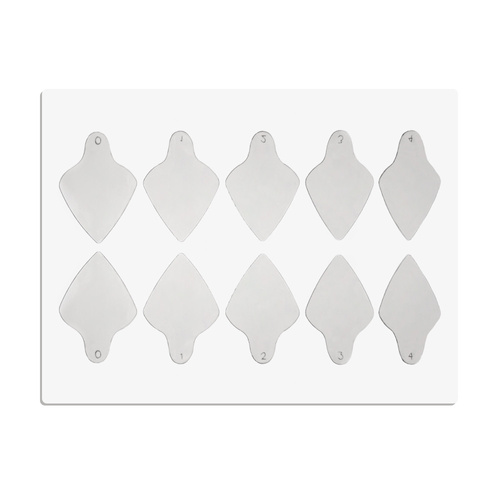 Selbstklebende Silikonformen für Dual Form, kurze Spitze ST012-4 MollyLac, 24 Stück