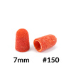 Cappucci per pedicure 7 mm, grana 150, 10 pezzi, Fabric Podo AlleMed, arancione