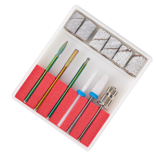 12sztuk Frezarka do paznokci 65W No Name do manicure pedicure biało-czarna M5 35 000 obrotów