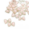 Décorations pour ongles : nœuds 3D rose et or, 20 pièces